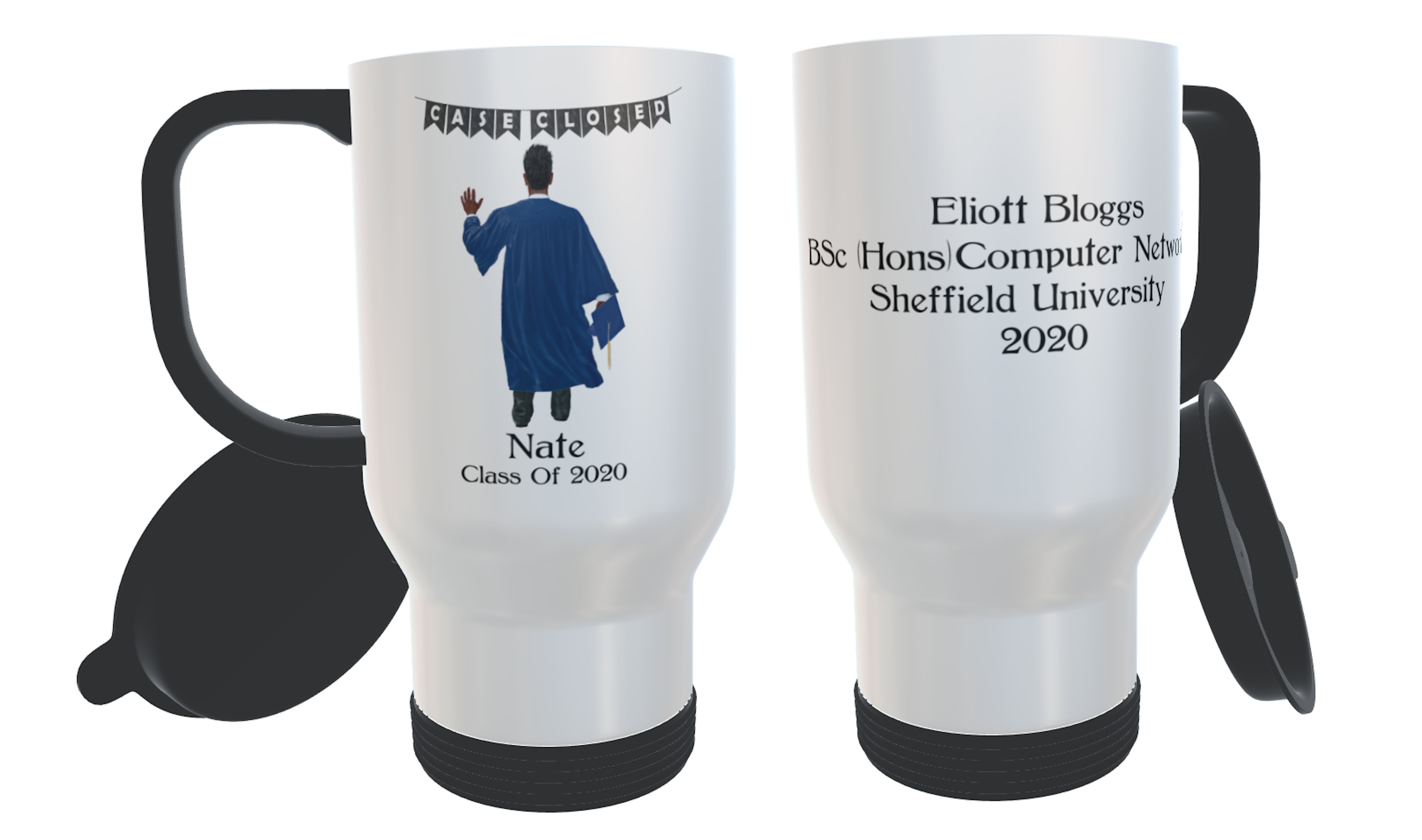 Graduation Travel Mug Male Student, Custom graduation Mug